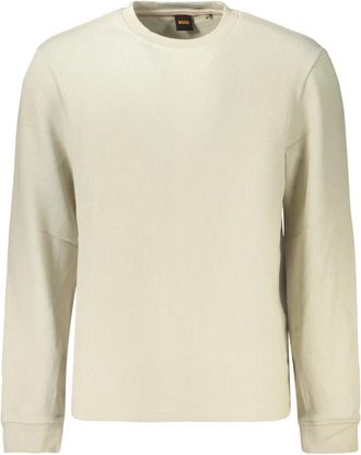 HUGO BOSS Tempest Sweater - Heren - Ronde hals truien - Beige - XL - Katoen - Truien & Vesten