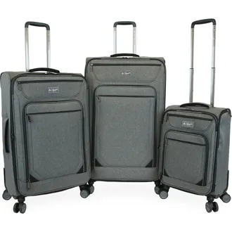 Original Penguin Hedge XL 3-Piece Softside Luggage Set in Grey Crosshatch at Nordstrom Rack