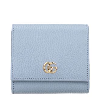 Gucci Marmont Geldb&ouml;rse f&uuml;r Damen aus himmelblauem Leder