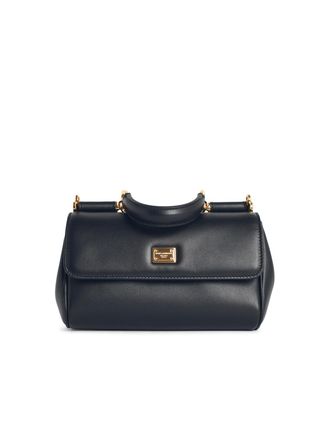 Dolce & Gabbana Schwarze Lear-Handtasche My Sicily von Dolce & Gabbana