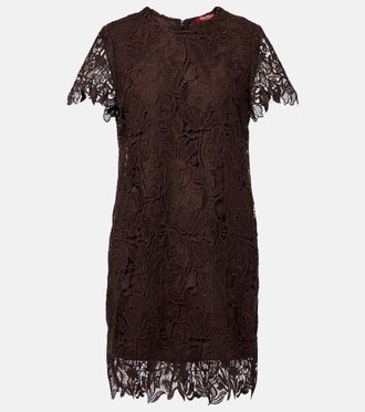 Max Mara Cotton guipure lace minidress
