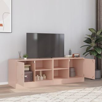 vidaXL Vidaxl - Muebles Para Tv 2 Unidades Acero Rosa 67x39x44 Cm
