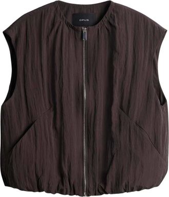 OPUS Werina Gilet - Dames - Jassen - Bruin - Maat: S Viscose
