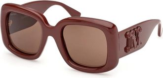 Max Mara Mm0207 Zonnebril - Dames - Accessoires - Rood - Maat: 52 MM
