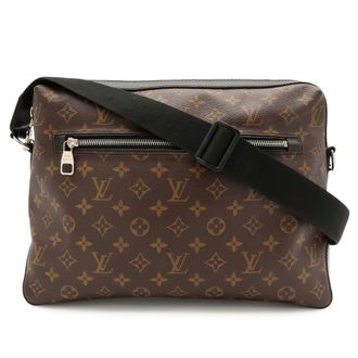 Louis Vuitton Black Brown Monogram Canvas Pvc Coated Canvas Leather Handbag Shoulder Bag (Pre-Owned)