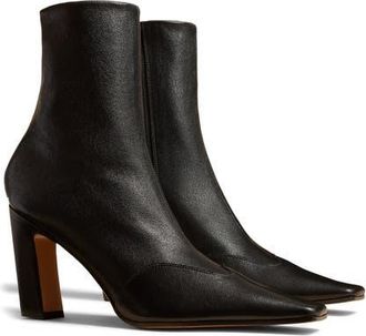 Khaite Nevada Square Toe Bootie in Black at Nordstrom, Size 10.5Us