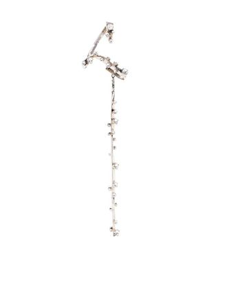 Alexander McQueen Ear cuff con cristalli - Argento