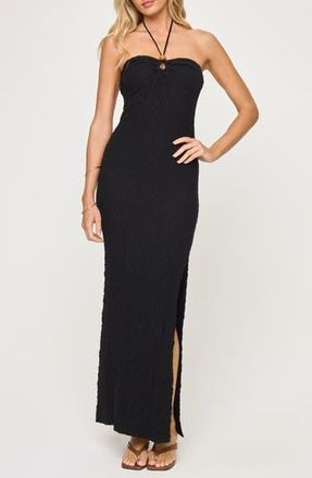 L*Space Lucca Halter Maxi Dress in Black at Nordstrom Rack, Size Small