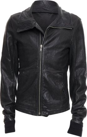 Rick Owens Lambskin Leather Olmar Mirta Zip Motorcycle Jacket