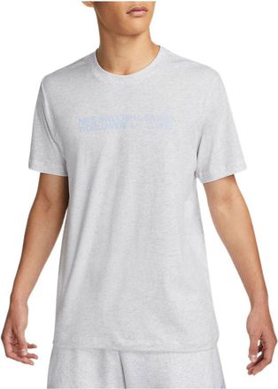 Nike Mens Nike Solid Color Logo Alphabet Pattern Printing Round Neck Casual Short Sleeve Light Grey T-Shirt DM6410-051