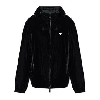 Emporio Armani Light Jackets, male, Black, Size: XL Lunar New Year Reversible Chenille Jacket