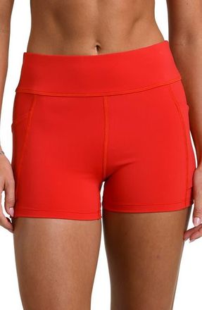 La Blanca Biker Shorts in Ruby at Nordstrom, Size X-Large