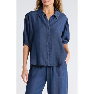 Splendid Indigo Button-Up Shirt in Dark Indigo Blue at Nordstrom Rack, Size X-Large