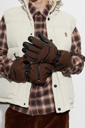 Moncler MONCLER GRENOBLE X REUSCH Ski Gloves, Mens, Brown