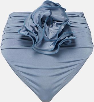 Magda Butrym Floral-applique high-rise bikini bottoms