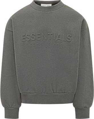 Fear of God Grey Logo Crew Neck Sweatshirt