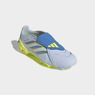 adidas Fussballschuh ADIDAS PERFORMANCE PREDATOR LEAGUE FOLD-OVER TONGUE FIRM GROUND, Gr. 42,5, crystal sky, ray blau, team solar gelb 2, Synthetik, Textil, 
