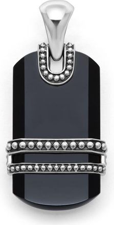 Lagos Mens Anthem Tag Amulet in Black Agate at Nordstrom