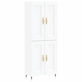 vidaXL Highboard White 69.5x34x180 cm Engineered Wood Vidaxl