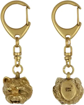 OEM West Highland White Terrier, Westie I: Llavero De Perro Ba&ntilde;ado En Oro, Decoraci&oacute;n De Bolsos, Accesorio De Lujo De Art-dog