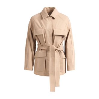 Max Mara Dames, Jassen, Beige, Maat: M Katoen