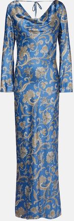 Veronica Beard Ember printed silk-blend maxi dress