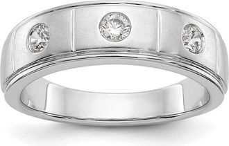 Diamond2Deal 14k Gold Lab Grown Diamond Wedding Band Ring 1/3Ct Clarity- VS Color- D-E