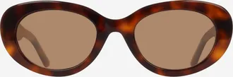 Cole Haan Womens Bold Oval Sunglasses - Brown