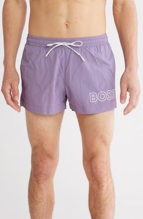 BOSS Mooneye Swim Shorts in Medium Purple at Nordstrom Rack, Size Small