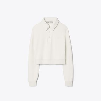 Tory Burch Womens French Terry Logo Sweatshirt, size L