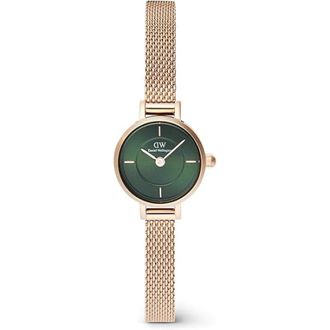 Daniel Wellington Watches, female, Yellow, Size: ONE SIZE Petite Mini Emerald Melrose