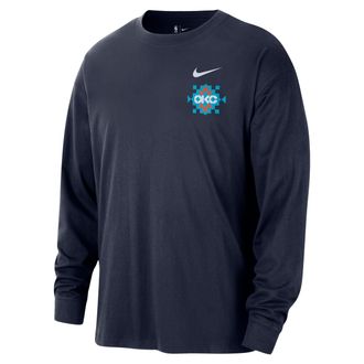 Nike Oklahoma City Thunder Essential City Edition Nike Mens NBA Long-Sleeve T-Shirt in Blue | HV5596-419