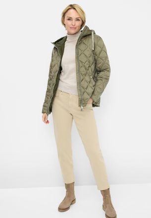 Fuchs Schmitt Steppjacke FUCHS SCHMITT Steppjacke, Damen, Gr. 36, gr&uuml;n (olive), Web, Obermaterial: 100% Polyamid, clean, unifarben, regular fit normal, Rundhals, ei