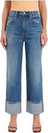 Daze Eastside Wide Leg Cuff Loose Fit Jean In Crush Hour