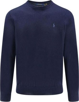 Polo Ralph Lauren Maglione Girocollo in Lana Lavabile - - Knitwear - Uomo - Blu - S