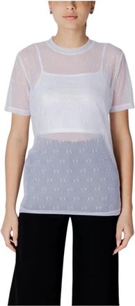 A|X Armani Exchange Korte Mouw T-shirt Collectie - Dames - T-shirts - Wit - M - Tops