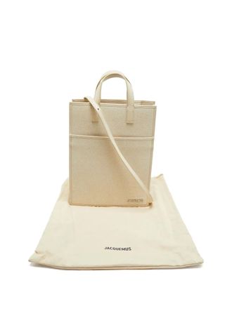 Jacquemus Borsa tote Le Cabas con rifiniture in pelle - Toni neutri