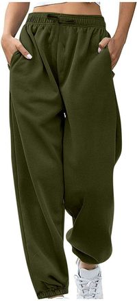 Generic Ladies Trousers Women Trousers Cuffed Fleece Lined Straight Leg Jogger Plus Size Women Waterproof Overtrousers Ladies Jogging Bottoms Size 14 Slim Fit