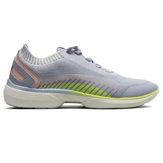 Vionic Embolden Synthetic Textile Womens Lace Up Trainers - Blue Haze Cloud Pink - Size:UK 6.5