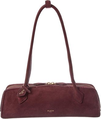 Alaia Ala&iuml;a Le Teckel Medium Suede Shoulder Bag