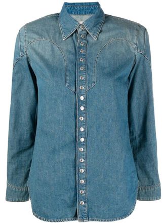 Zadig&Voltaire Thelmus long-sleeve denim shirt - Blue