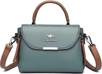 Generic Classy Leather Top Handle Shoulder Bags For Women - Crossbody Satchel Purses, Green