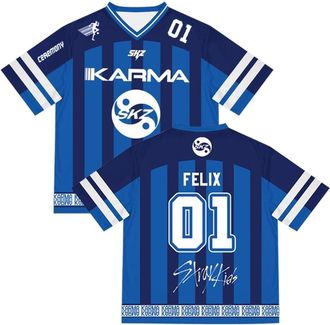 Generic SKZ Dominate World Tour 2025 Jersey SKZ World Tour 2025 Football Jersey Tee Unisex Harajuku (Blue-01,XS)