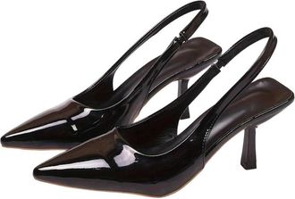 Generic Women Pointed Toe High Heel Sandals Spring Elegant Holiday Party Slip On Dress Shoes Black