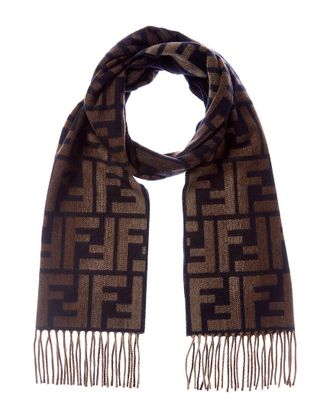 Fendi Fendi Ff Logo Wool & Cashmere-Blend Scarf