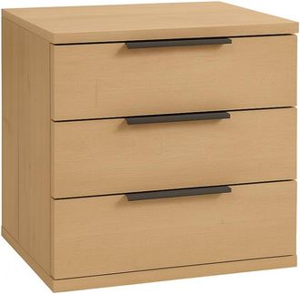 Colch&oacute;n Morfeo Mesita de noche de madera natural con cajones