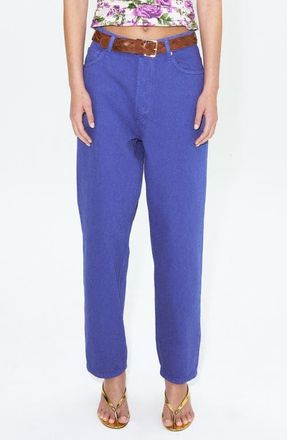Mango Featuring Hailey Bieber Mom Fit Jeans in Blue at Nordstrom, Size 12