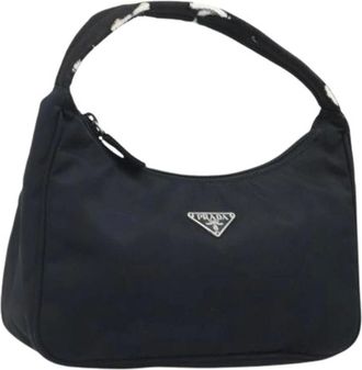 Prada Pre-owned Shoulder Bags, female, Black, Size: ONE SIZE Pre-owned Vintage Nylon Hand Bag