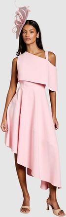 Coast Petite Crepe Midi Dress in Blush at Nordstrom, Size 6