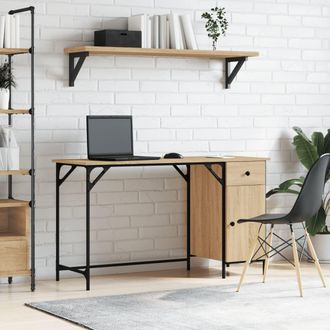vidaXL Vidaxl - Escritorio Ordenador Madera Ingenier&iacute;a Roble Sonoma 131x48x75cm